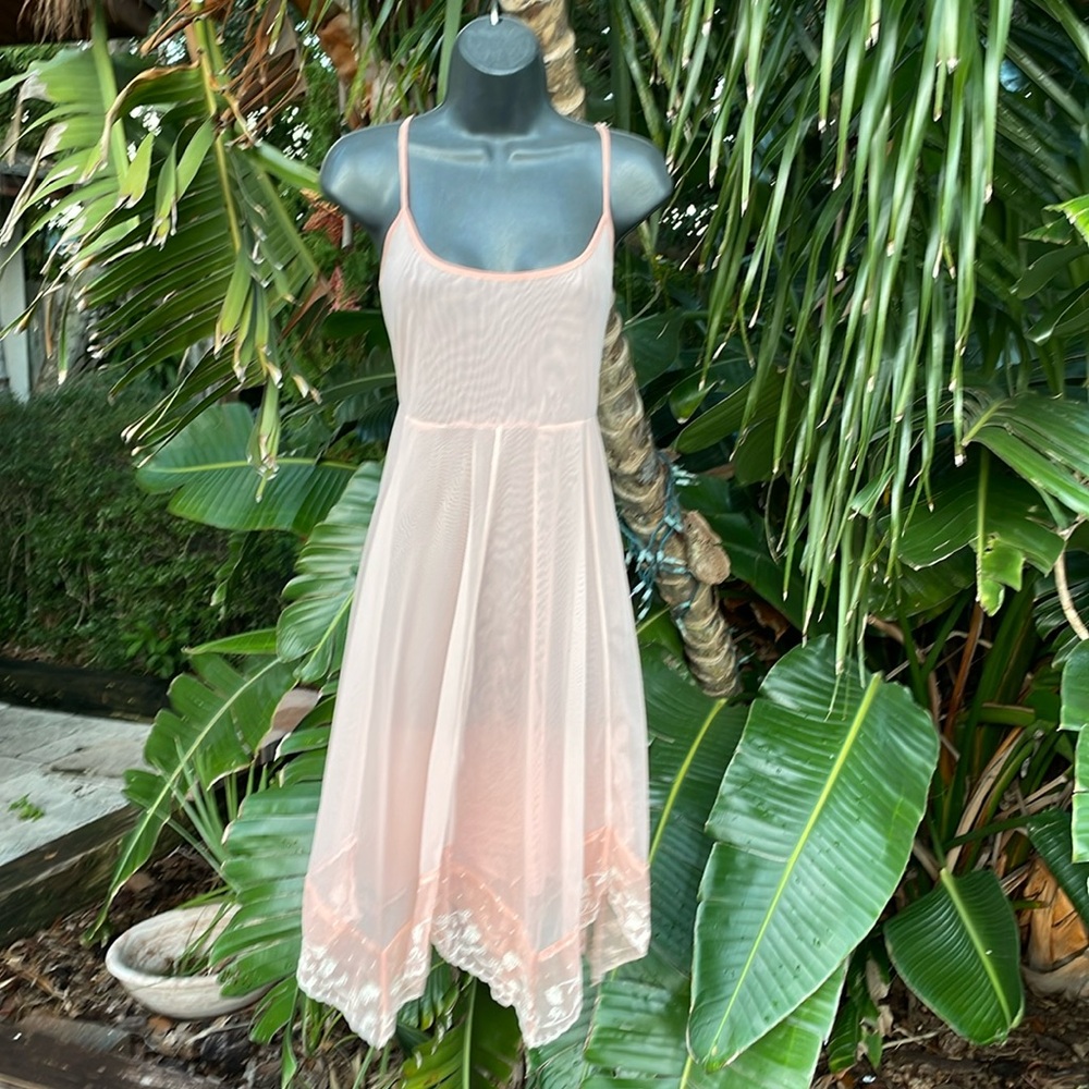 soft, pink assymetric handkerchief, ham slipdress handkerchief ham